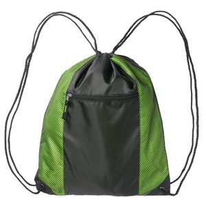 Beyer Zipper Pocket Drawstring Backpacks