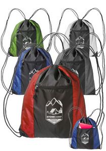 Beyer Zipper Pocket Drawstring Backpacks