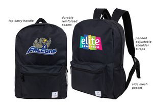 Black 19" Backpack With Side Mesh Pocket Custom Only 1000PC MIN
