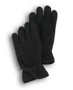 Black Fleece Zipper Gloves
