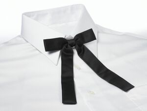 Black Kentucky Colonel Adjustable Band Polyester Satin Tie