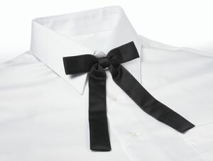Black Kentucky Colonel Clip-On Polyester Satin Tie