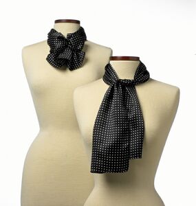 Black Newport Silk Scarf - 8"x45"