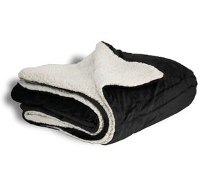 Black Sherpa Blanket