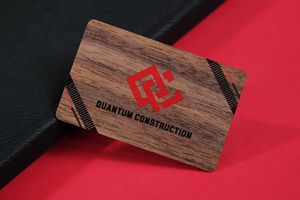 Black Walnut Wood Business Cards