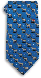 Blue Democrat Donkey Political Novelty Tie