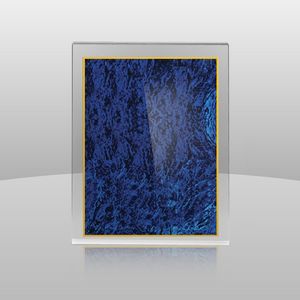 Blue Marble Print Wall Plaque (7"x9"x1")