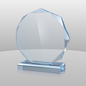 Blue Octagon Award I (8"x7 1/2"x2")