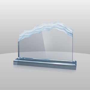 Blue Wave Length Award w/Horizontal Mount (5 1/4"x8"x2")