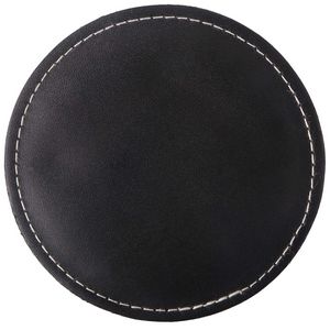 Bonded Leather Round Coaster Single