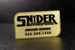Brass Finish Business Cards