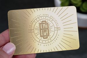 Brass Finish Business Cards