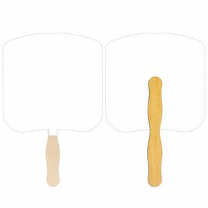 Bread Slice Glued Hand Fan (1 Side/ Four Color Process Imprint)