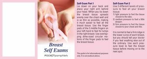 Breast Self Exams Pocket Pamphlet