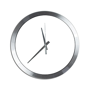 "Bridge" 14" Brushed Metal Wall Clock