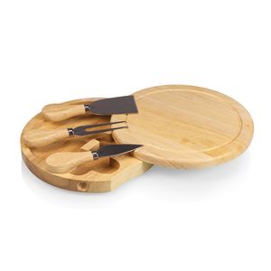 Brie Circular Cutting Board w/3 Cheese Tools