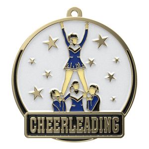 Bright Gold Cheerleader High Tech Medallion (2")