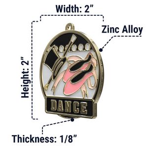 Bright Gold Dance High Tech Medallion (2")