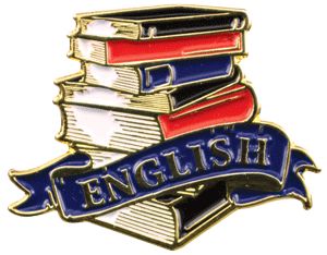 Bright Gold Educational English Lapel Pin (1-1/8")
