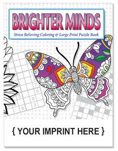 Brighter Minds - Adult Coloring and Puzzle Book Combo