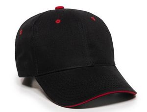 Brushed Twill Cap w/Sandwich Visor