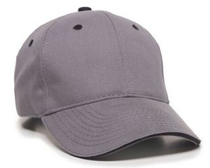 Brushed Twill Cap w/Sandwich Visor