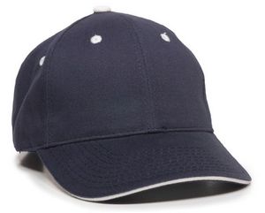 Brushed Twill Cap w/Sandwich Visor
