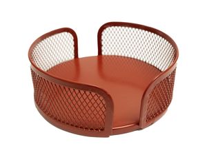 Burgundy Mesh Metal Coaster Holder