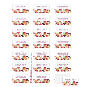 Button Stickers | Rectangle | 1" x 2"