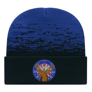 C A Static Pattern Knit Cap With Cuff