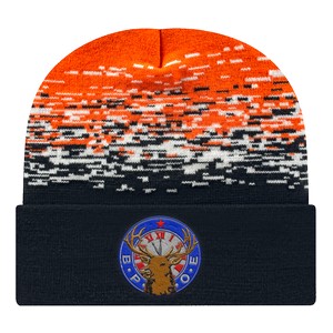 C A Static Pattern Knit Cap With Cuff