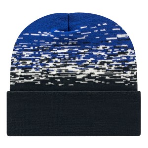 C A Static Pattern Knit Cap With Cuff