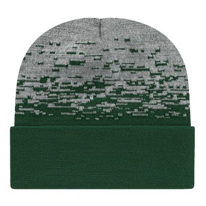 C A Static Pattern Knit Cap With Cuff