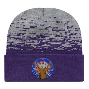 C A Static Pattern Knit Cap With Cuff