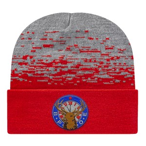 C A Static Pattern Knit Cap With Cuff