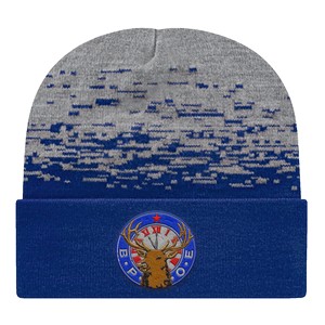 C A Static Pattern Knit Cap With Cuff