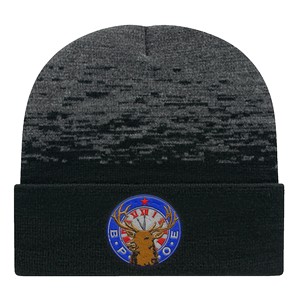C A Static Pattern Knit Cap With Cuff