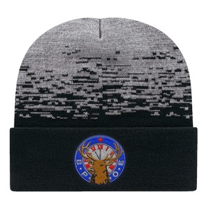 C A Static Pattern Knit Cap With Cuff