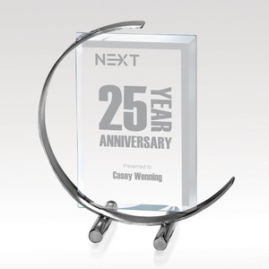 C-Note Beveled Glass Award - Medium