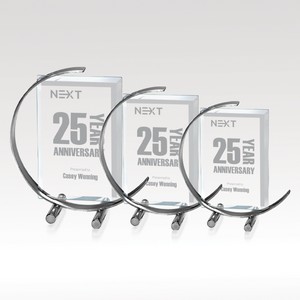 C-Note Beveled Glass Award - Medium