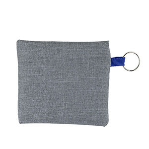 "CAPRI" Heathered Gray Zipper Pouch