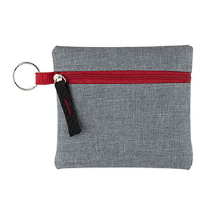 "CAPRI" Heathered Gray Zipper Pouch