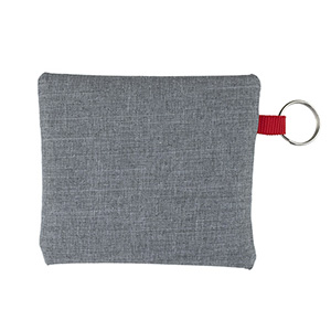 "CAPRI" Heathered Gray Zipper Pouch