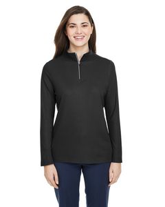 CORE 365 Ladies' Fusion ChromaSoftâ„¢ Pique Quarter-Zip