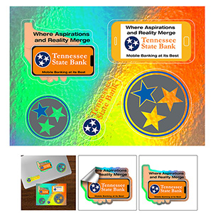 "CUSTOMCUTâ„¢" 5" x 7" Full Color Custom Shape Removable Vinyl Sticker Sheets