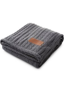 Cable Knit Sherpa Throw - Low Minimum