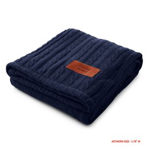 Cable Knit Sherpa Throw - Low Minimum