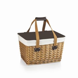 Canasta Willow Basket w/Removable Lid and Double Handles