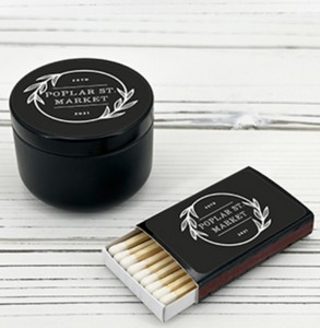 Candle with Boxed Matches Set