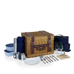Canterbury Luxury Picnic Basket w/Deluxe Service for Two